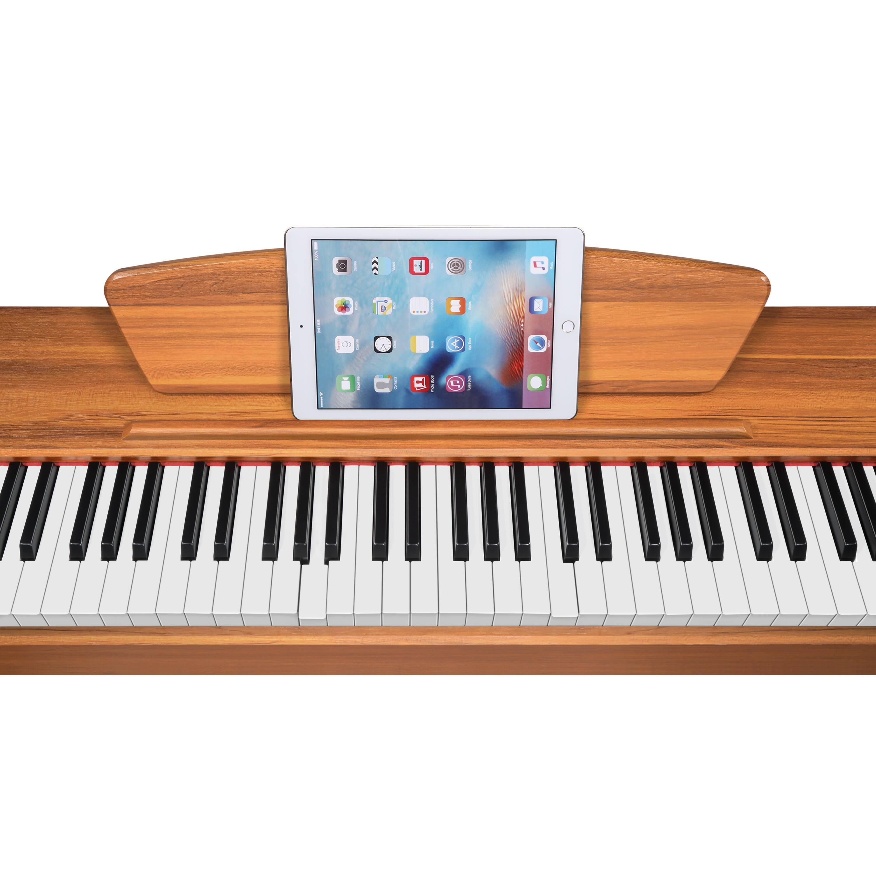 Left. Donner music - Donner DDP-80 Wooden Beginner 88 Key Weighted Upright Digital Piano Natural Color - Natural.