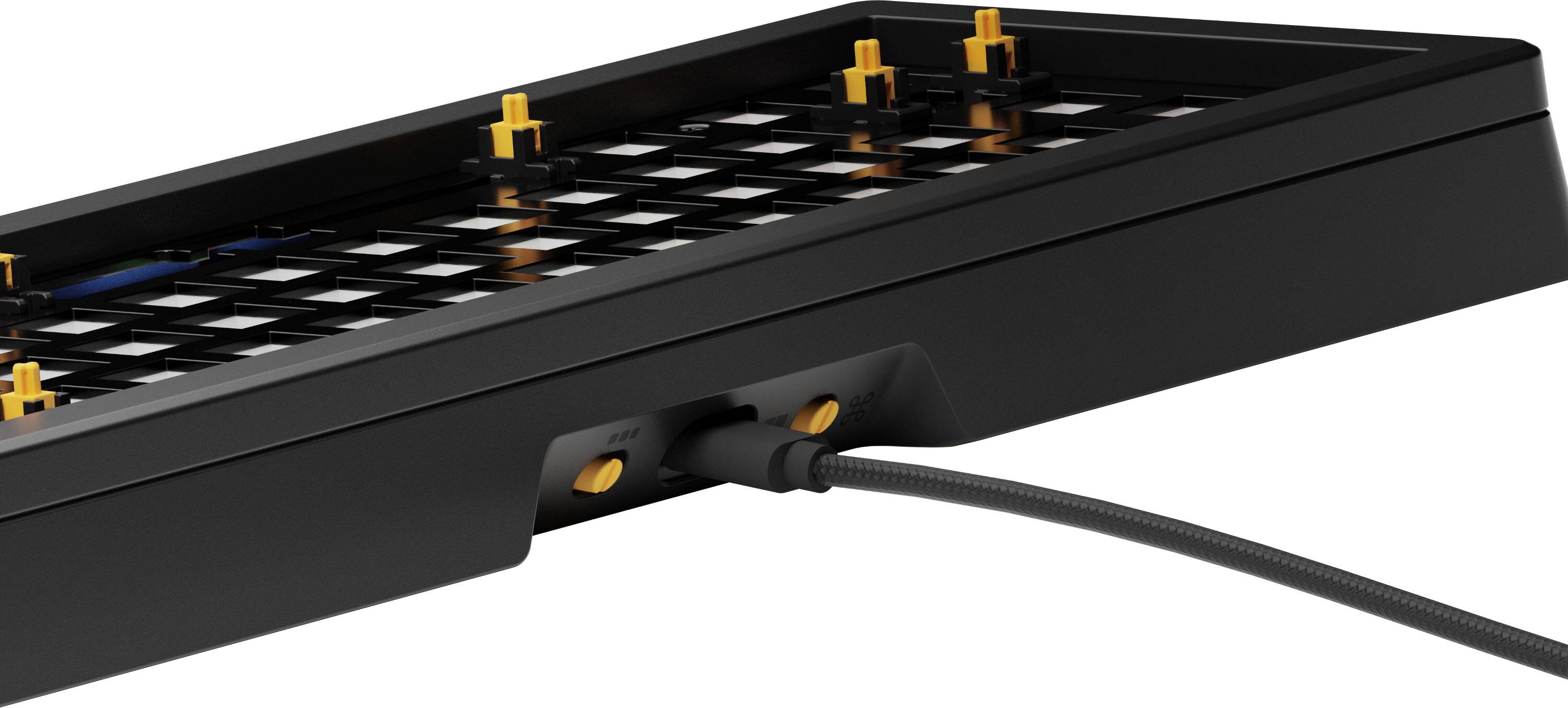 Left. Glorious - GMMK 3 65% Barebones Wired Mechanical Gaming Keyboard with Modular Gasket System - Black.