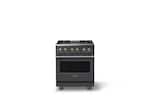 Front. Viking - 30 in. Wide 4 Burner Pro 5 Series 4.7 Cu. Ft. Freestanding Sealed DF Convection Range - Cast Black w. Brushed Brass Trim - Cast Black.