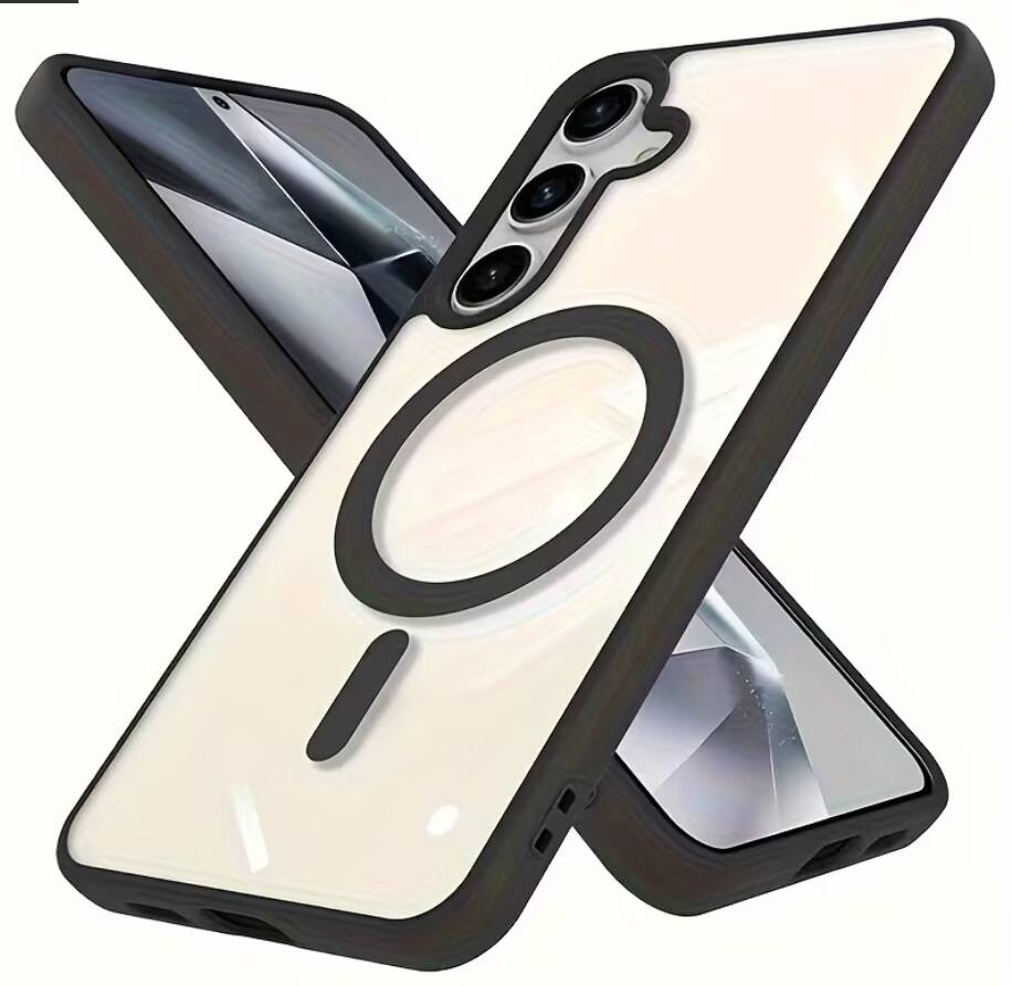 Back. Gravity Ridge - Magnetic Case for iPhone 17 Pro Max Clear Phone Case Magsafe Slim & Tough, Pocket-friensly Transparent Cover - Black.