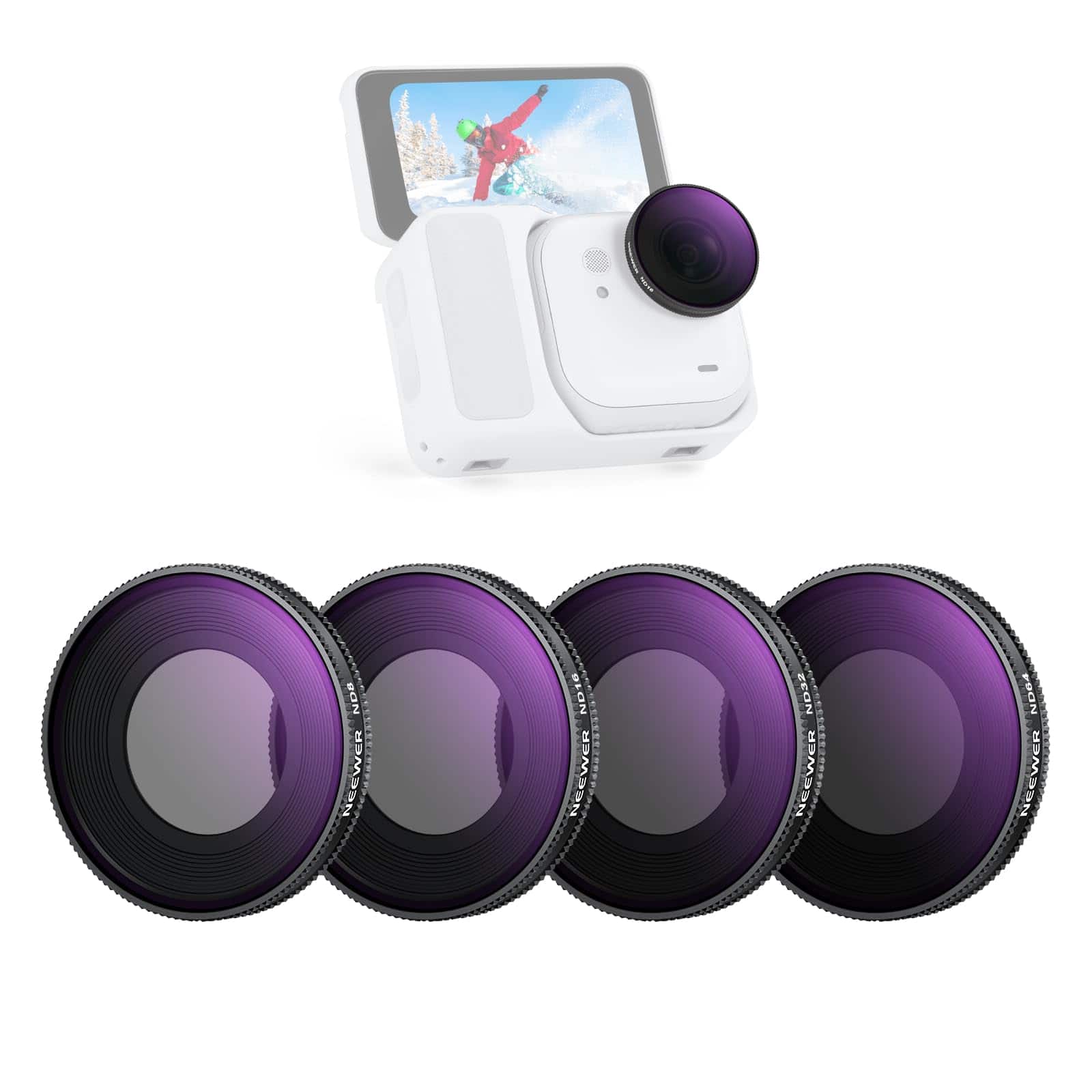 Neewer - Insta360 GO Ultra 4-Pack ND Filter Set (FL-C55)