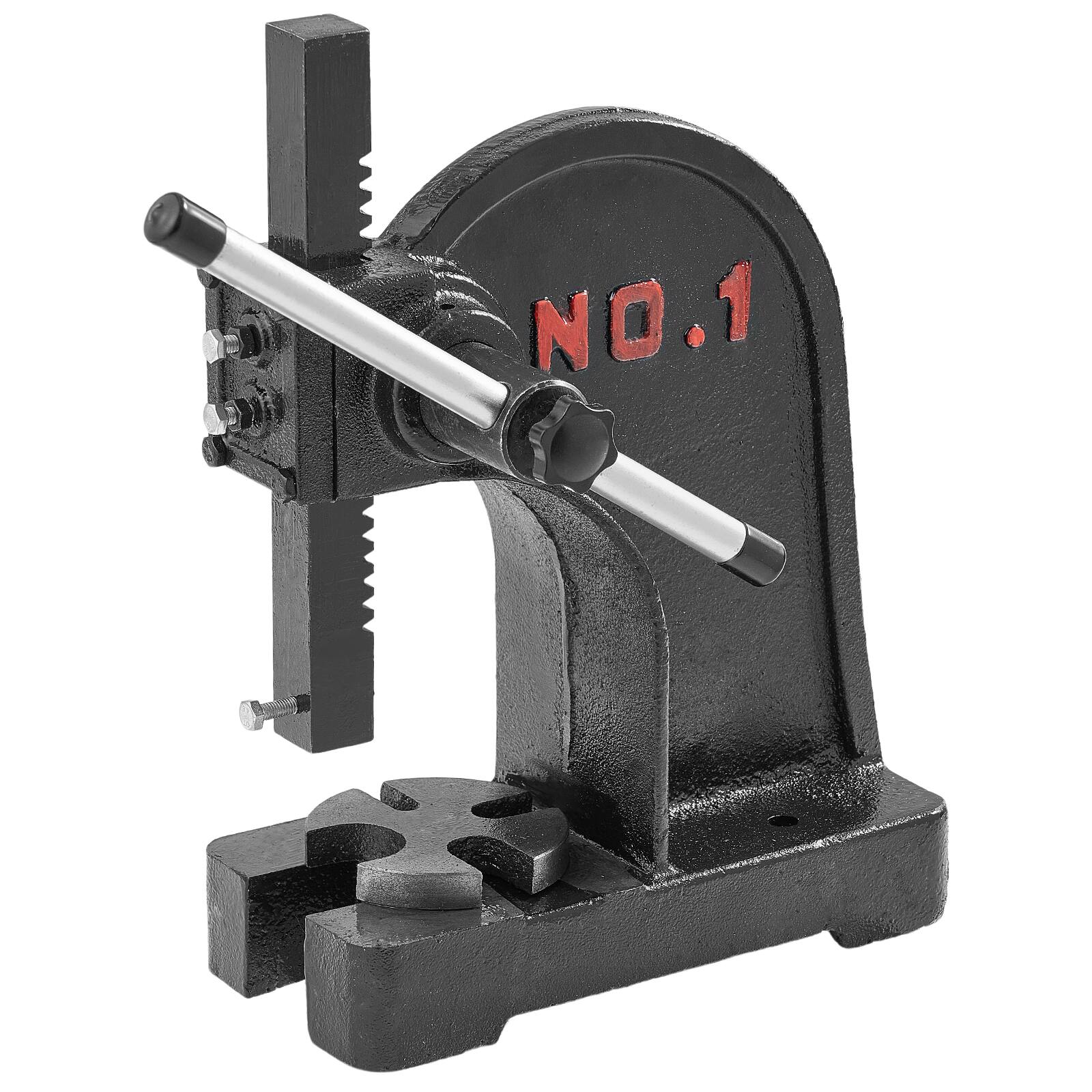 Alt View 5. VEVOR - Arbor Press, 1 Ton Manual Arbor Press, 5.9" Maximum Height, Cast Iron Heavy-duty Manual Desktop Arbor Press - Black.