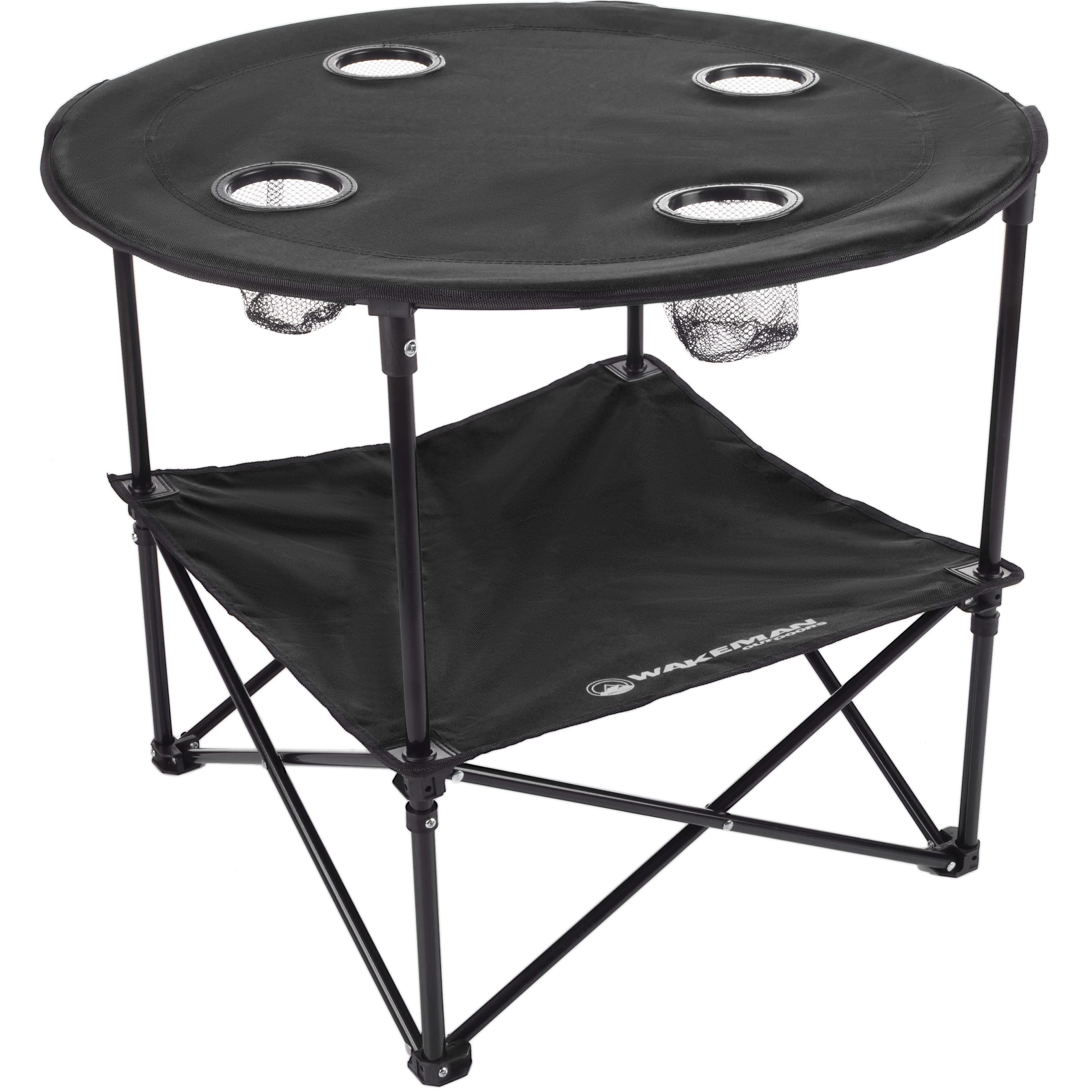 Photos - Garden Furniture Wakeman - Folding Camping Table - Black 75-CMP1142