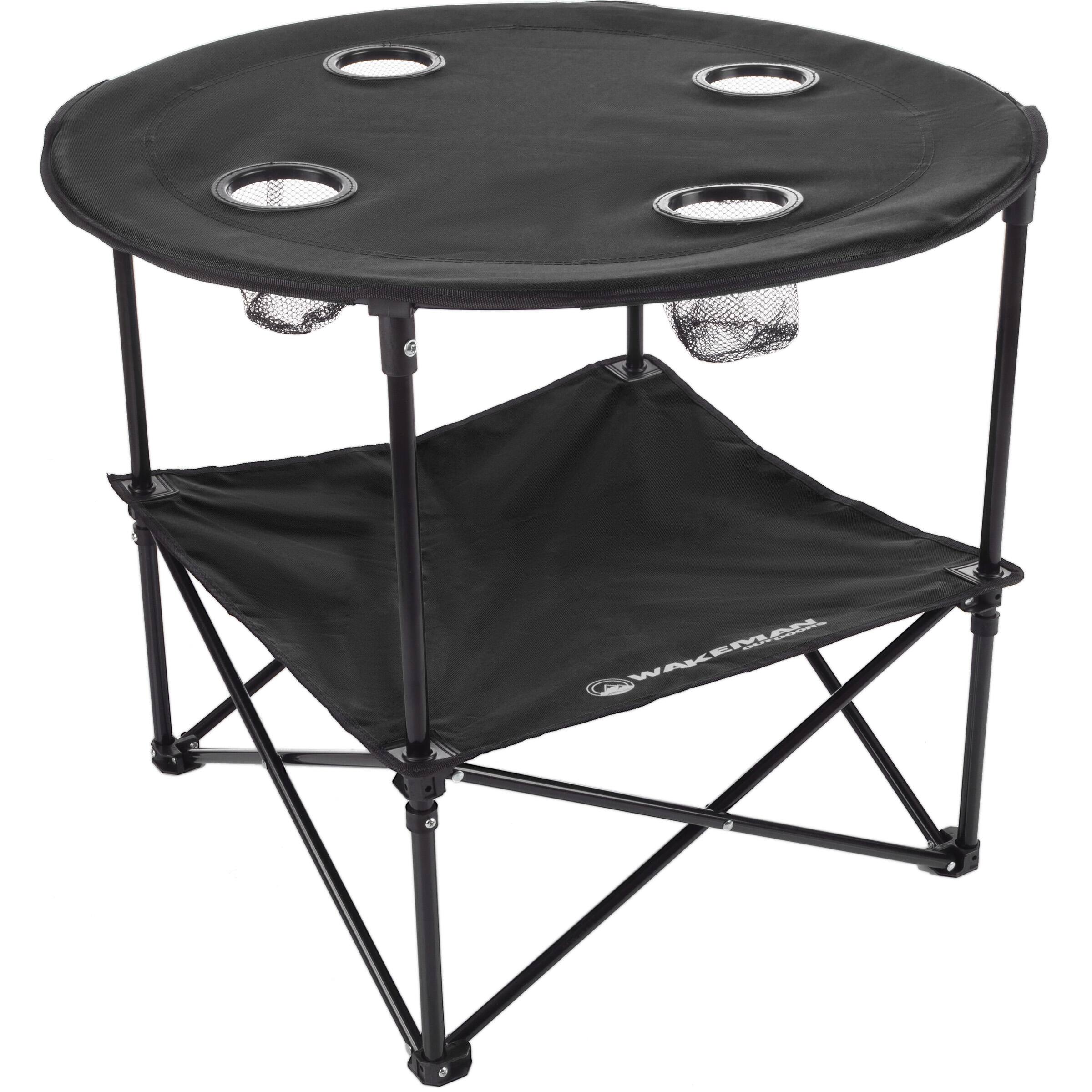 Front. Wakeman - Folding Camping Table - Black.