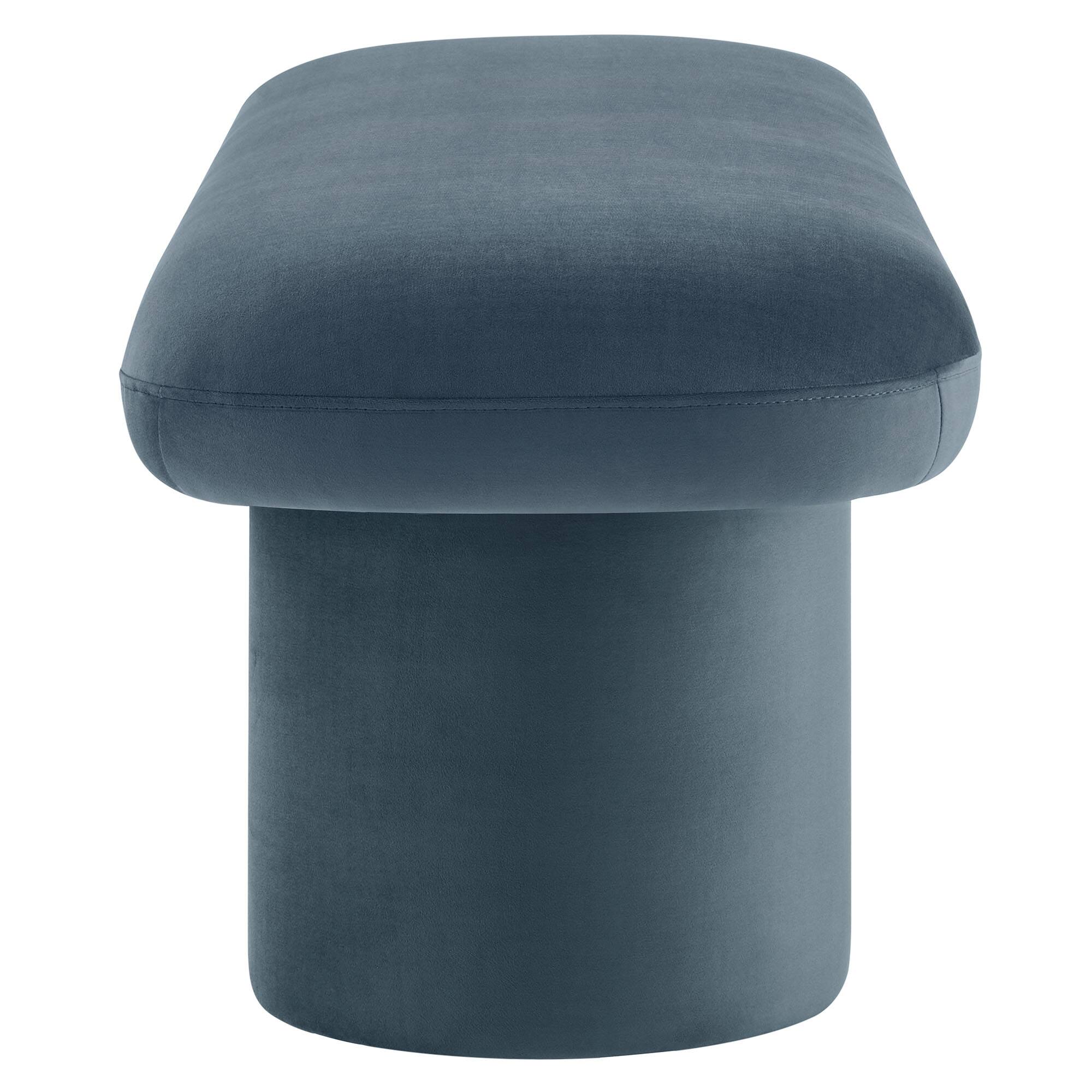 Back. Modway - Orla Performance Velvet Bench by Modway - Blue.
