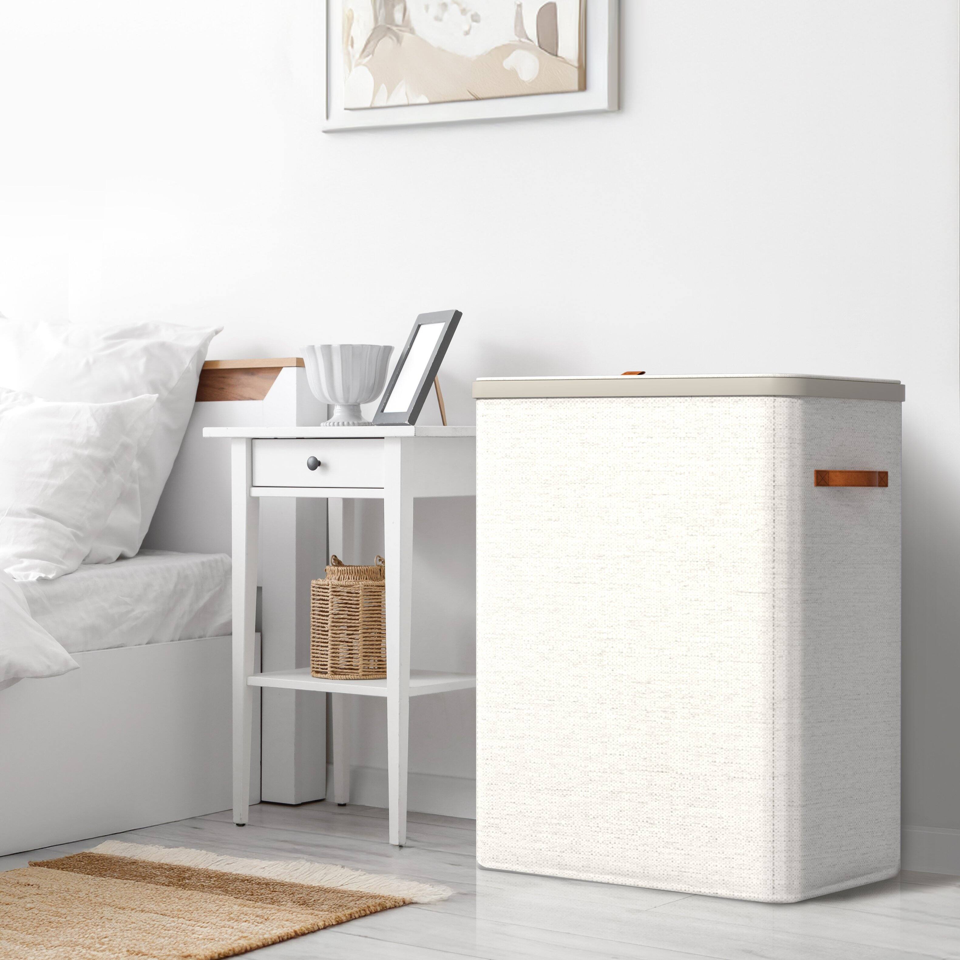 Alt View 5. Sorbus - Sorbus Fabric Laundry Hamper, Collapsible 3-Compartment Laundry Basket with Removable Laundry Bag - Beige.