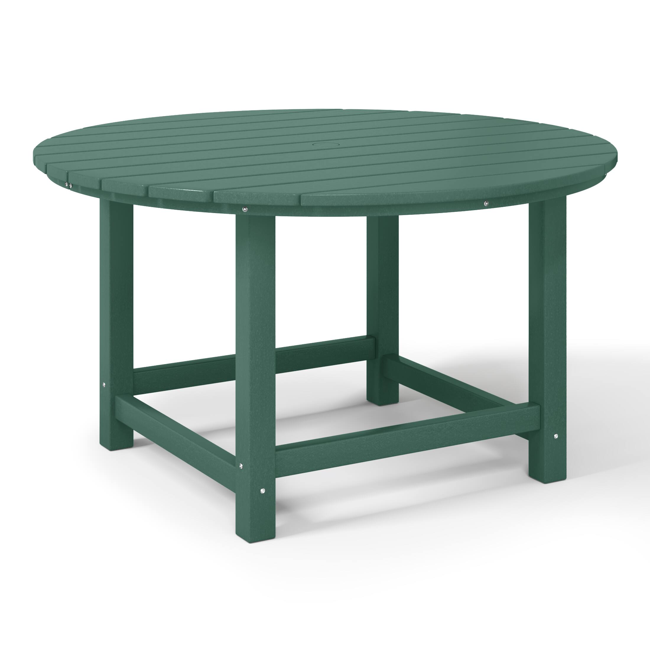 Left. WestinTrends - WestinTrends Malibu Kids Outdoor Patio Furniture HDPE 38" Wide Round Dining Table - Dark Green.