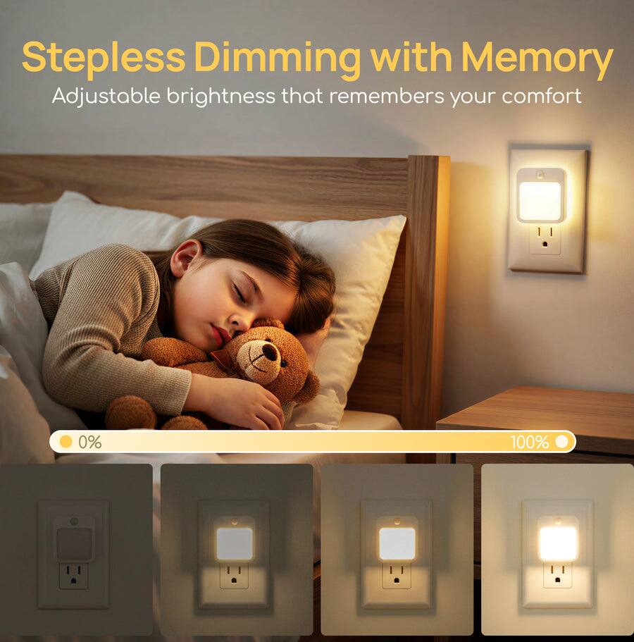 Stepless Dimming with Memory  
Adjustable brightness that remembers your comfort  
0% 100%