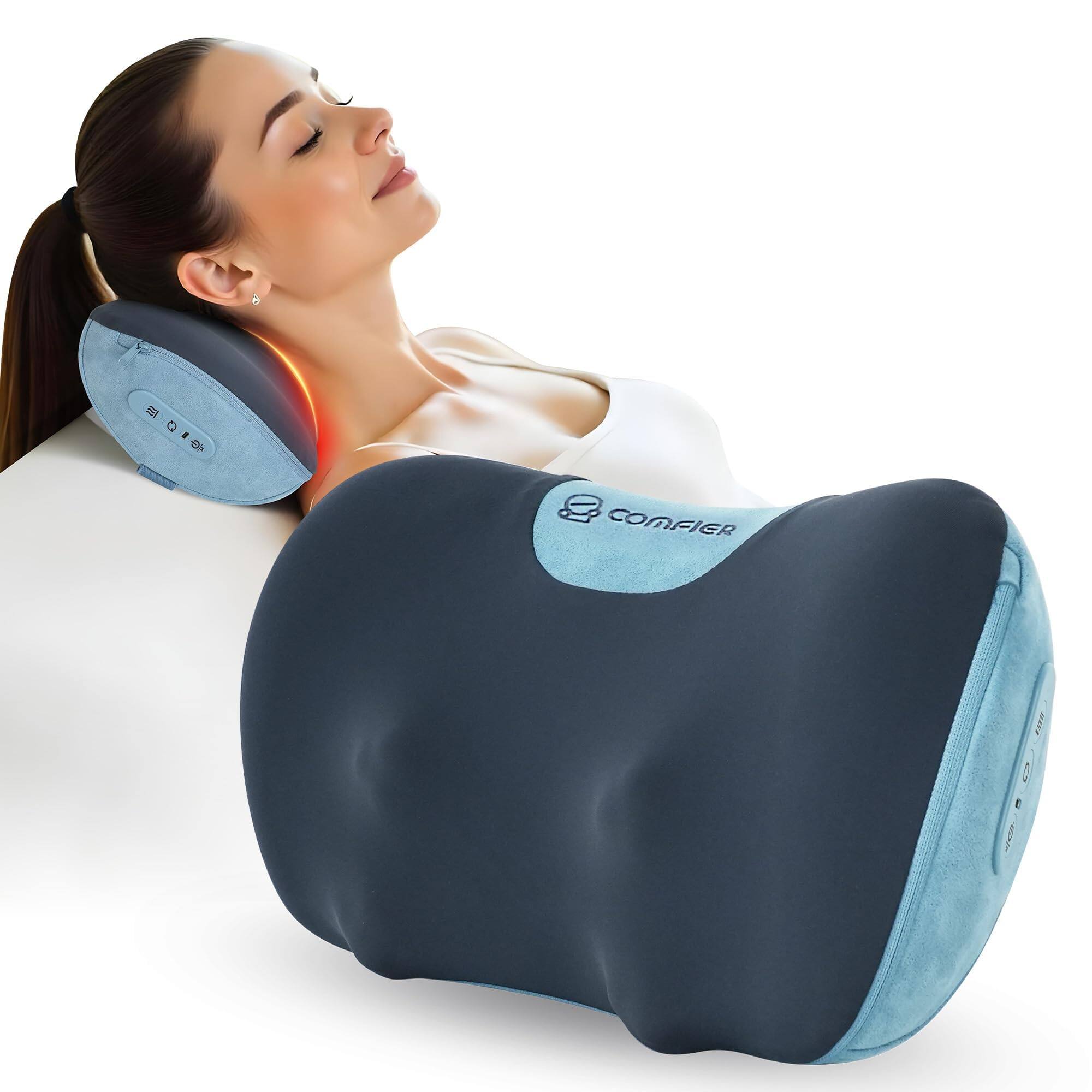 Front. Cluzine - Shiatsu Neck and Back Massager with Heat, Neck Massager Pillow with 3D Kneading Deep Tissue.
