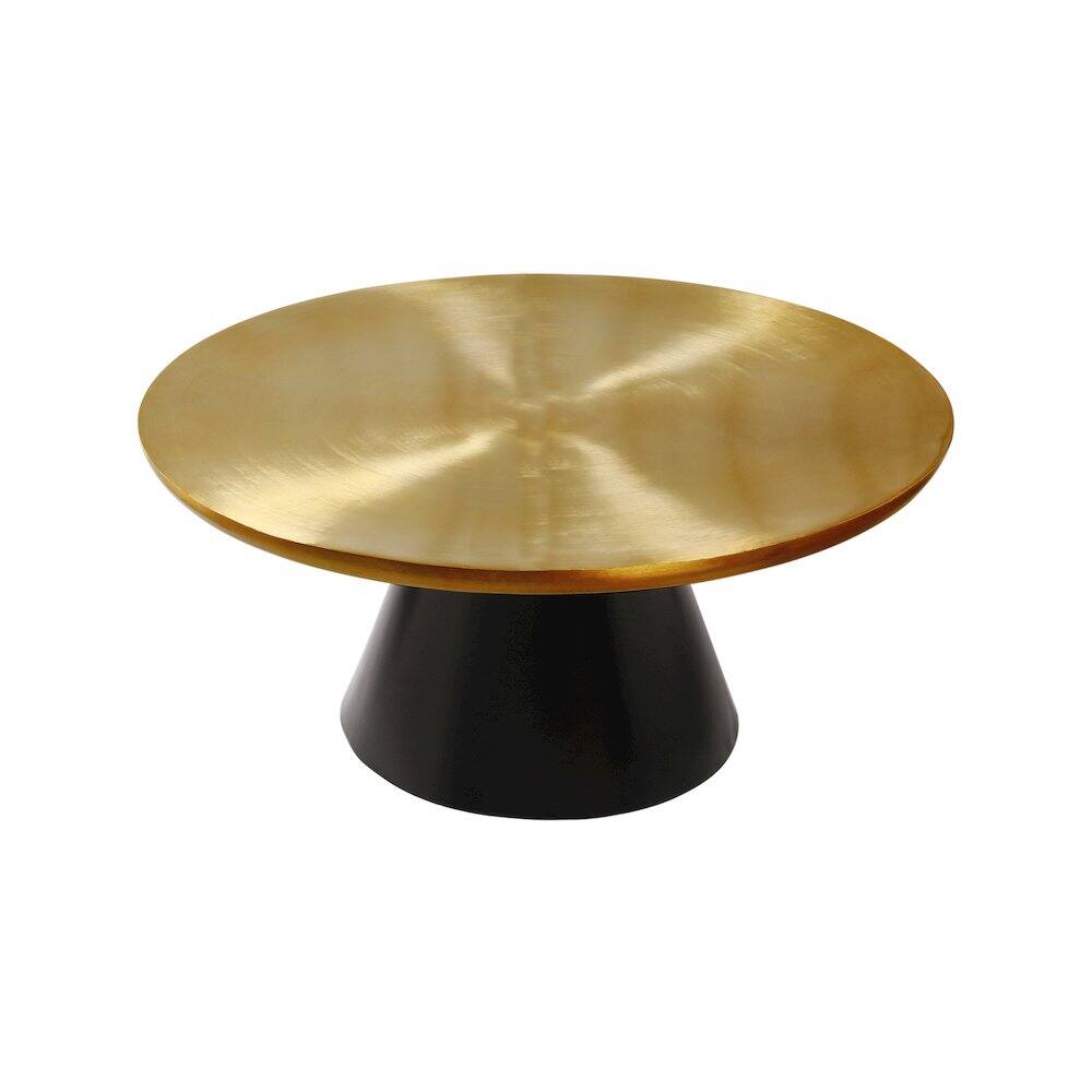 Alt View 2. Meridian Furniture - Martini Gold Iron Coffee Table - Black.