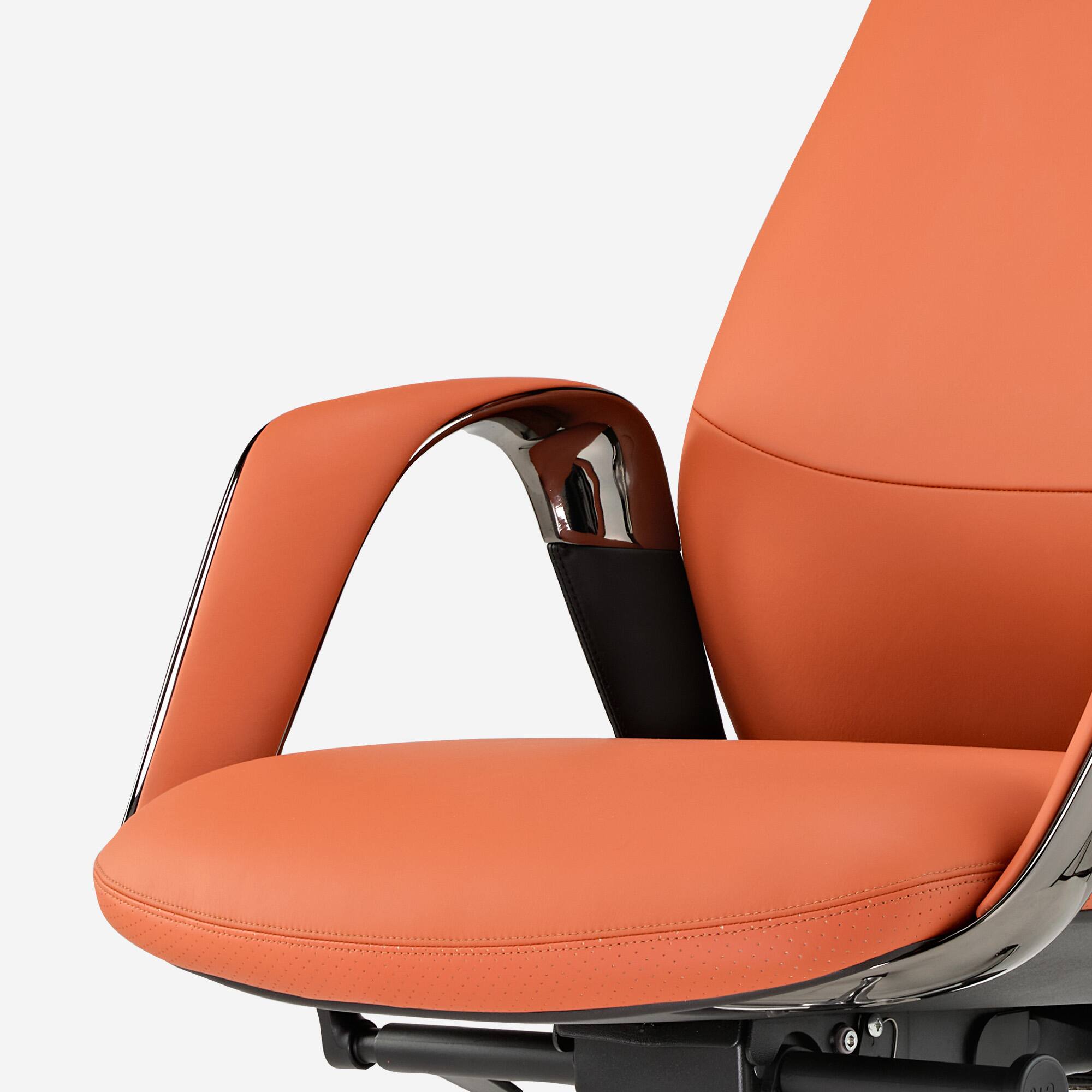 Alt View 2. Eureka Ergonomic - Executive Ergonomic Office Desk Chair - Orange.