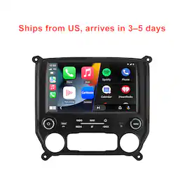 Junsun - 10" carplay 2+64GB Android13 Car Stereo Radio GPS Navi WIFI RDS SWC FM BT For Chevrolet Silverado GMC Sierra 2014-2018 - Black