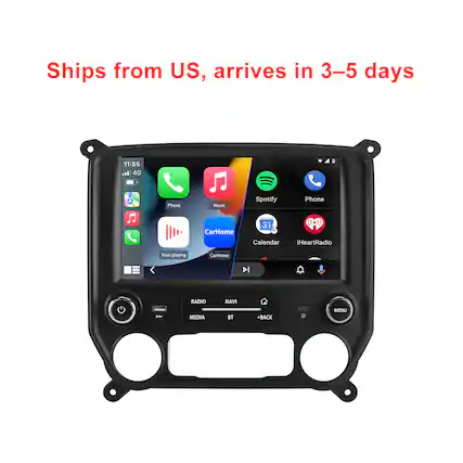 Ships from US, arrives in 3-5 days
11:55 4G
Phone
Music
Spotify
Phone
CarHome
31 Calendar iHeartRadio
Now playing
CarHome
RADIO
NAVI
MEDIA
BT
BACK
MENU