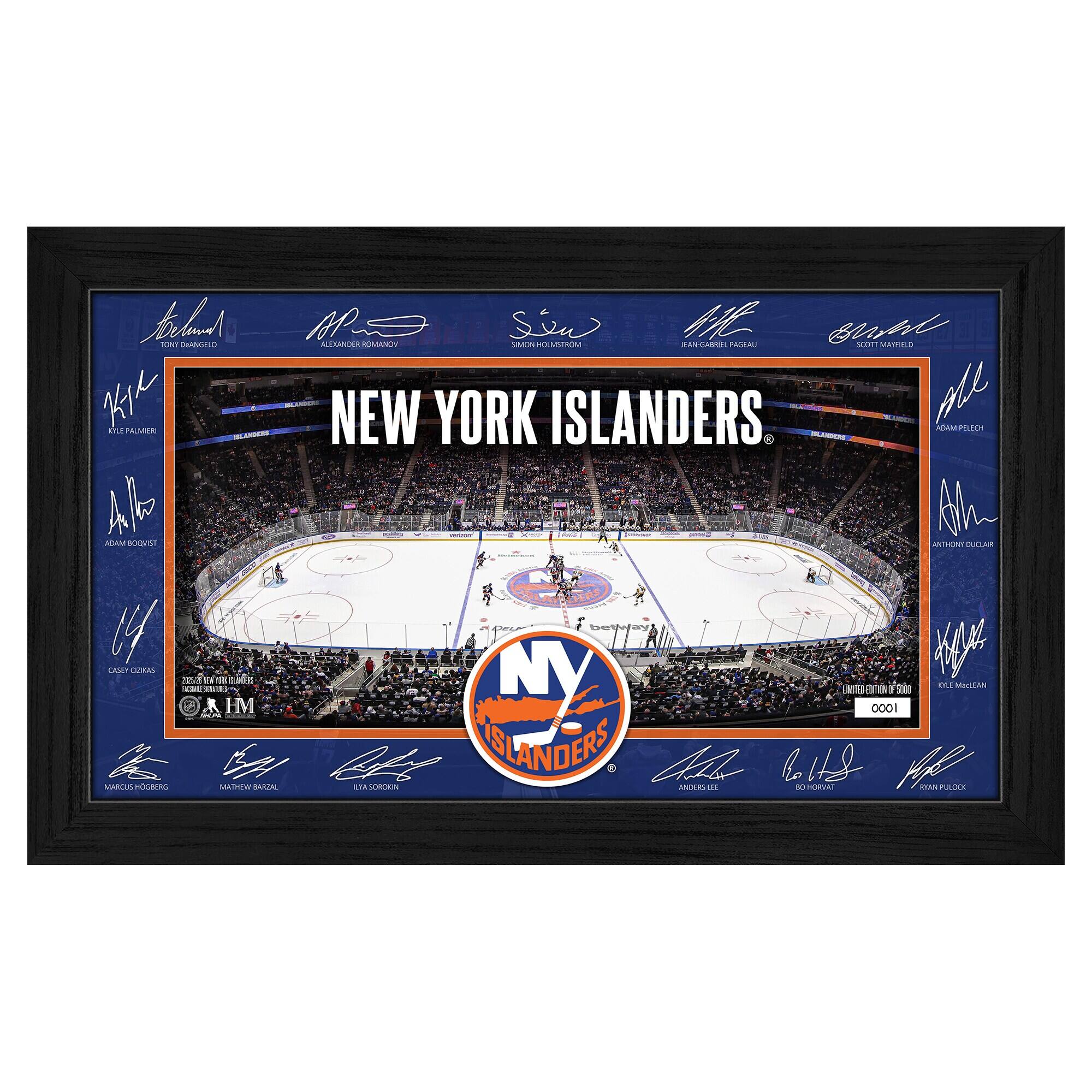 New York Islanders 2025 Signature Rink Framed Art