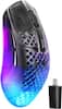 Front. SteelSeries - Aerox 3 Wireless Gen 2 RGB 26K Optical Gaming Mouse with AquaBarrier Protection - Dual 2.4GHz/Bluetooth for PC/Mac - Shadow.