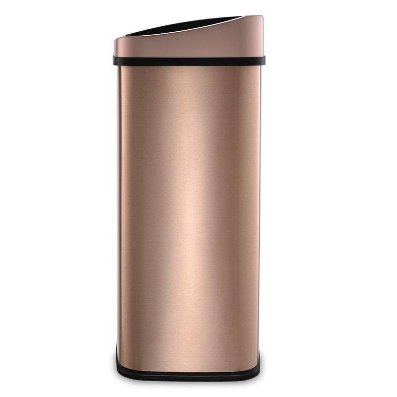 Alt View 1. Hivvago - Gold Copper 13-Gallon Stainless Steel Kitchen Trash Can with Motion Sensor Lid - Gold Copper.