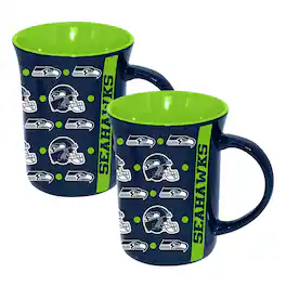 The Memory Company - Seattle Seahawks Two-Pack 15oz. Line Up Ceramic Mugs - Multicolor