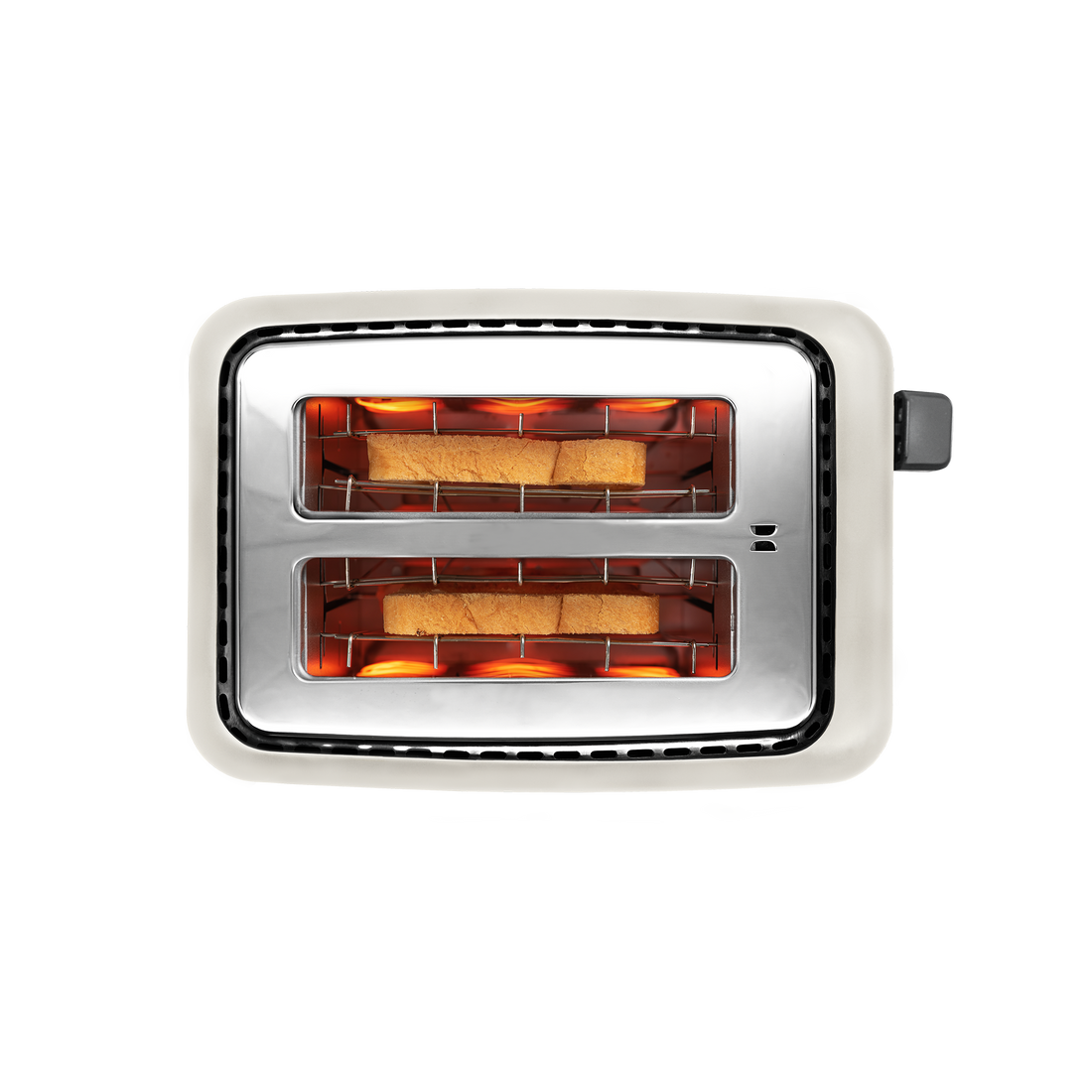 Angle. Livwell - Livwell Matte Cream 2-Slice Smart Touch Toaster - Matte Cream.
