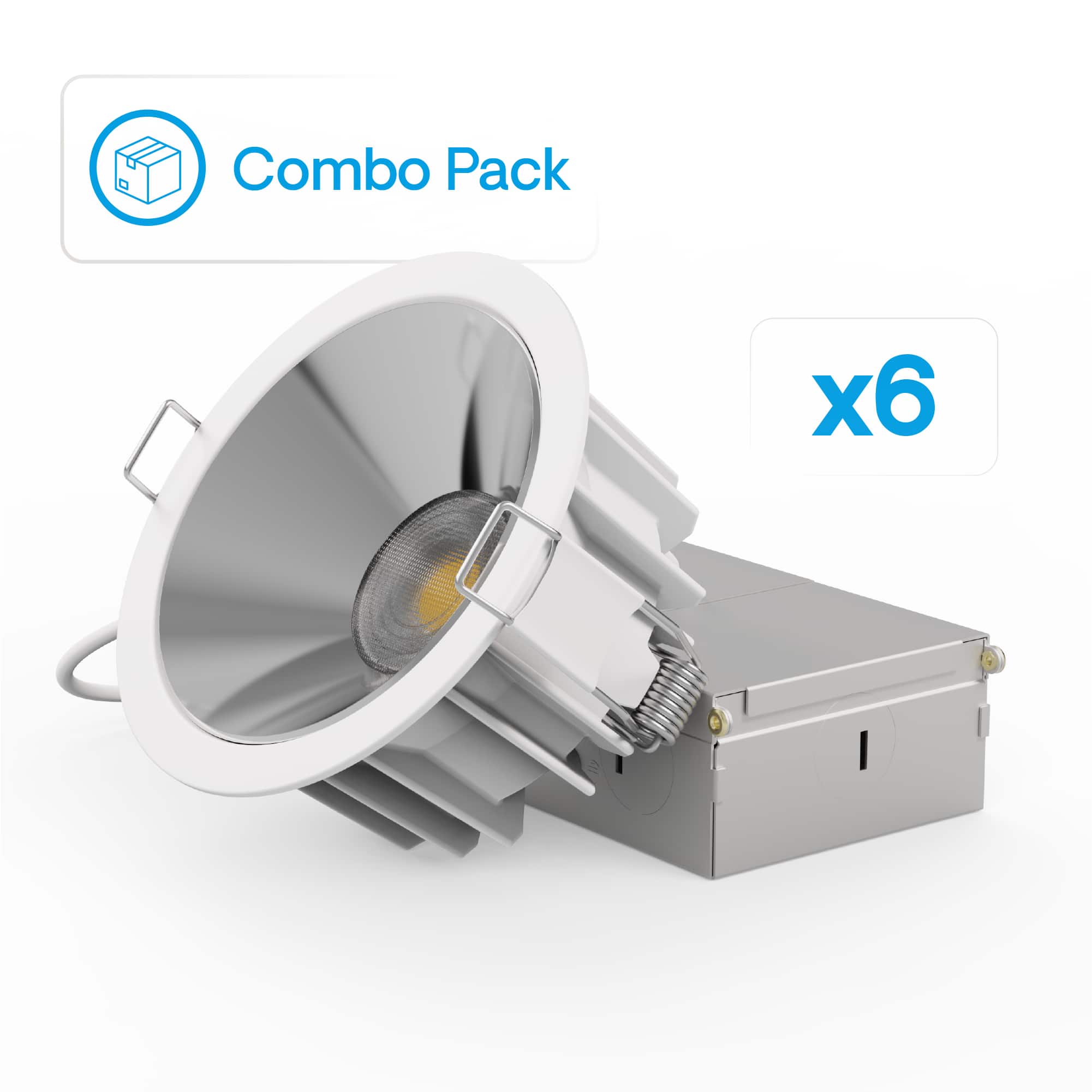 Infibrite - 36 Deg Angle 4In 5CCT Selectable New Construction 12 Watt 960LM Triac Dimmable LED Light (6 Pack) - White price history on PriceWatchPro