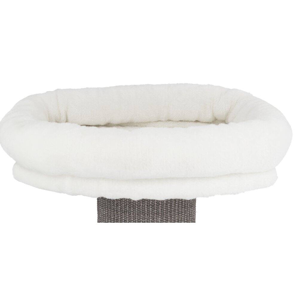 Alt View 1. TRIXIE - Acadia Plush & Sisal 3-Level 63" Cat Tree, Scratching Posts, Wall Brackets, Gray - White/Gray.