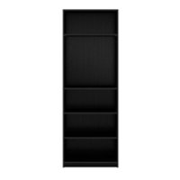 CorLiving - Teo Collection 5-Tier Floor-Standing Bookcase - Black Ravenwood - Front_Zoom