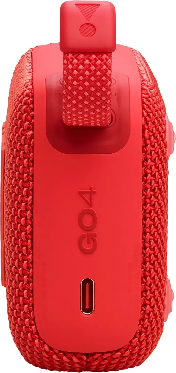Alt View 16. JBL - Go 4 Portable Bluetooth Speaker - Red.
