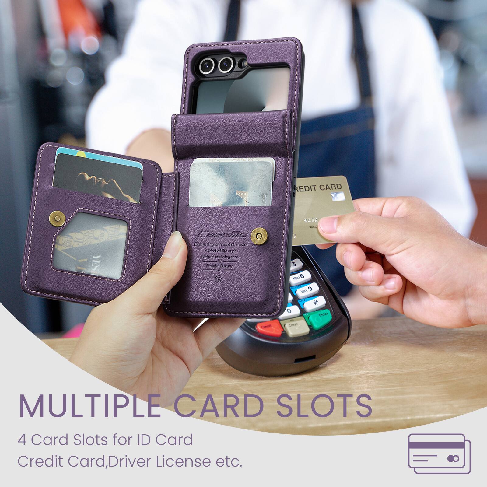 MULTIPLE CARD SLOTS  
4 Card Slots for ID Card, Credit Card, Driver License etc.