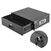 Front. VEVOR - 3U Rack Mount Drawer, 50 lbs Max Load-Bearing, Lockable Server Cabinet Case, Sliding Drawer with Lock - Black.