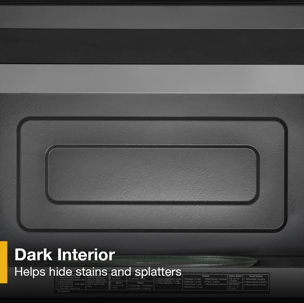 Dark Interior  
Helps hide stains and splatters