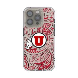 Keyscaper - NCAA - Utah Utes iPhone Paisley Design Clear Case - 16e - Multicolor