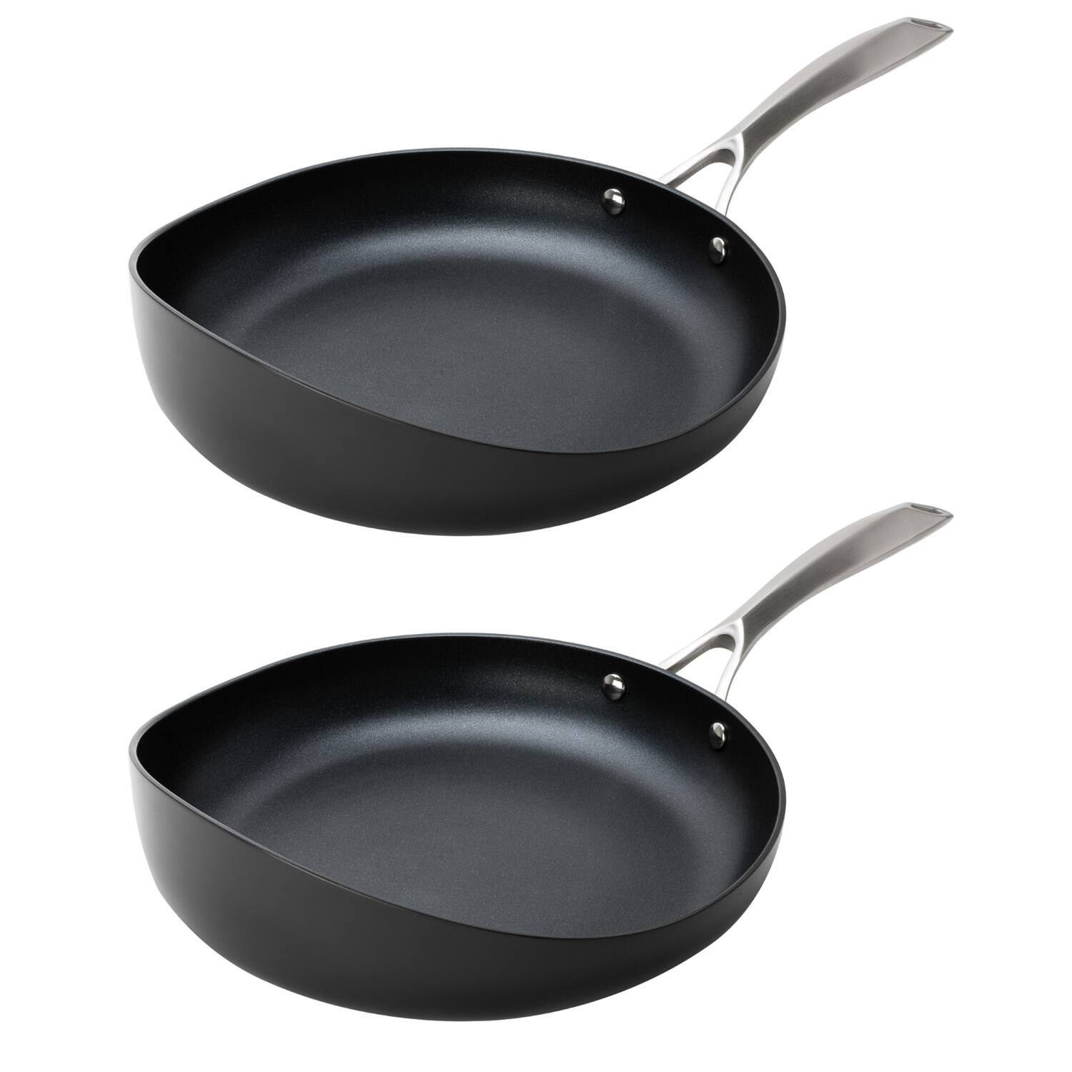Alt View 2. Rad USA - Radical Pan Nonstick Frying & Saute Pan Skillet With Stainless Steel Handle, 10-Inch - Black.
