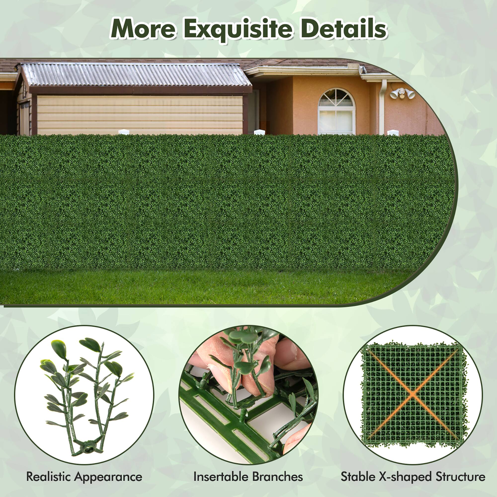 More Exquisite Details

- Realistic Appearance
- Insertable Branches
- Stable X-shaped Structure