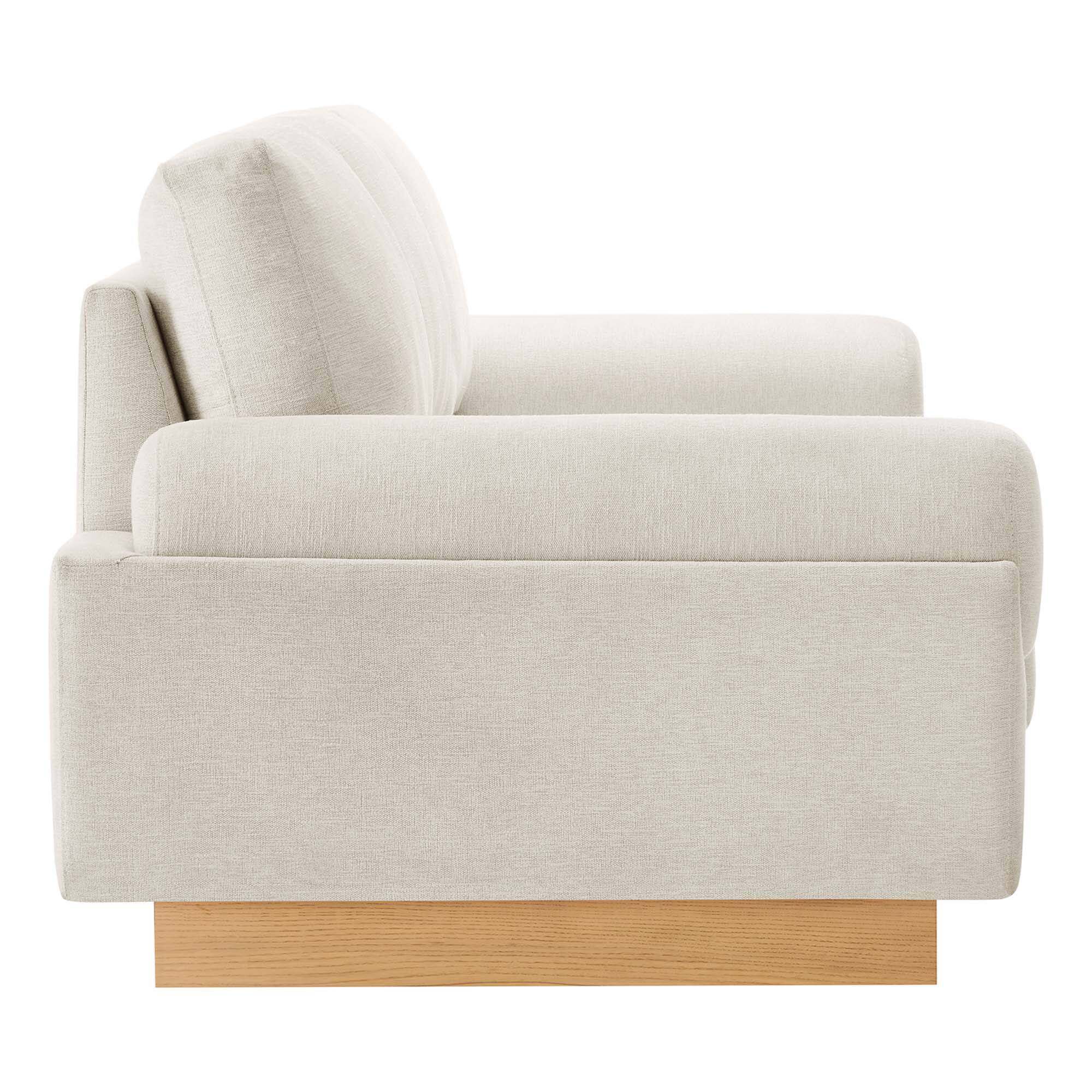 Back. Modway - Oasis Upholstered Fabric Sofa by Modway - White.