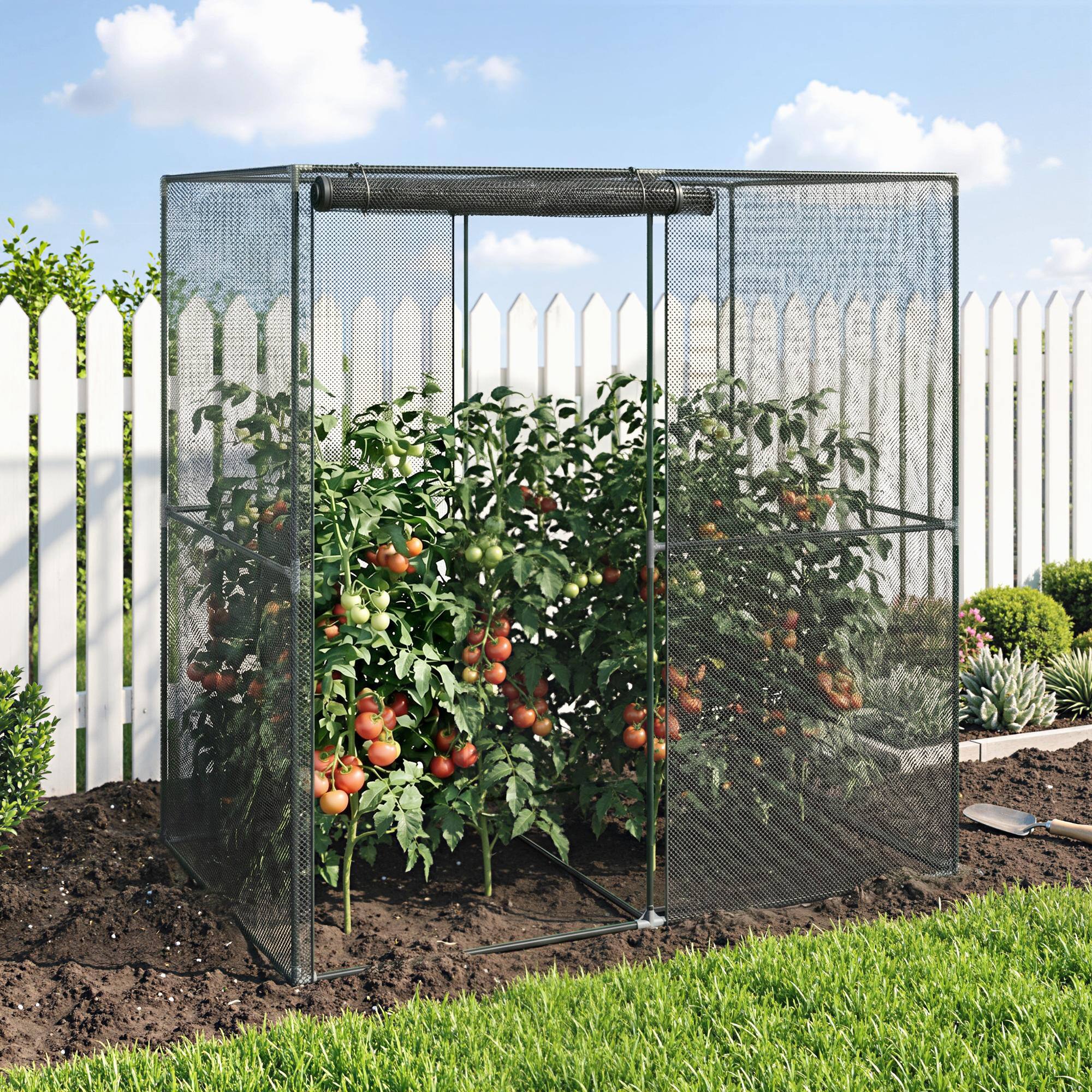 Alt View 1. Outsunny - x 4' x 6' Crop Cage, Plant Protection Tent with Zippered Doors for Vegetable Garden.