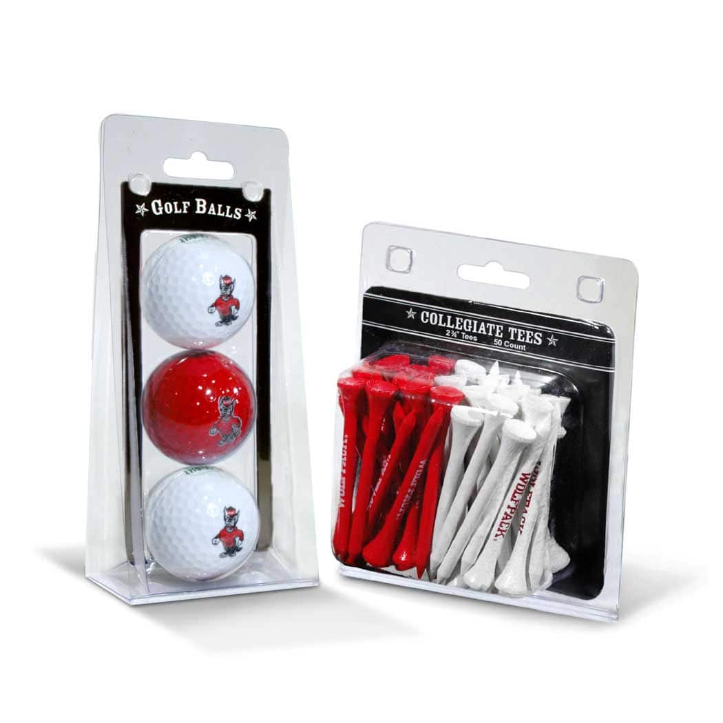 Team Golf - NC State Wolfpack 3-Golf Ball & 50-Golf Tee Set - Multicolor