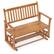 Front. Costway - Patio Glider Loveseat Chair Swing Rocking Bench with Slatted Seat & Curved Backrest - Natural.