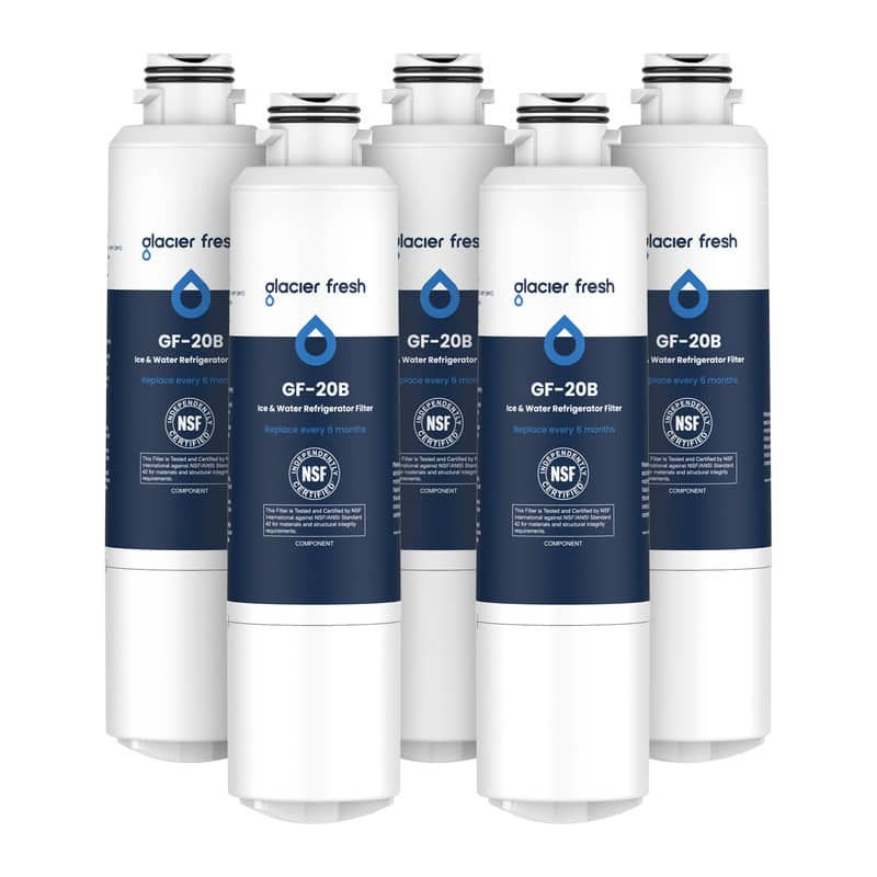 GLACIER FRESH - Replacement for Samsung Water Filter DA29-00020B, for DA29-00020A/B, DA29-00020B-1, HAF-CIN/EXP, 5 Pack