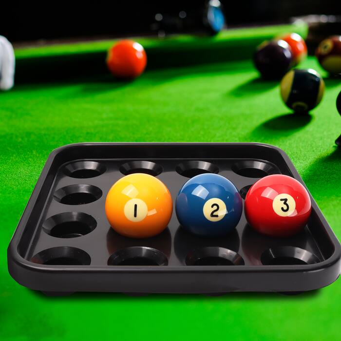 Alt View 2. GSE Games & Sports Expert - Black Plastic Pool Ball Carrying Tray, Billiard Ball Storage Tray for 16 Balls, Billiard Ball Rack - Black.