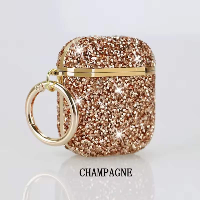 Entronix - Luxury Rhinestone Case for AirPods Pro 1st and 2nd Generation - Rose