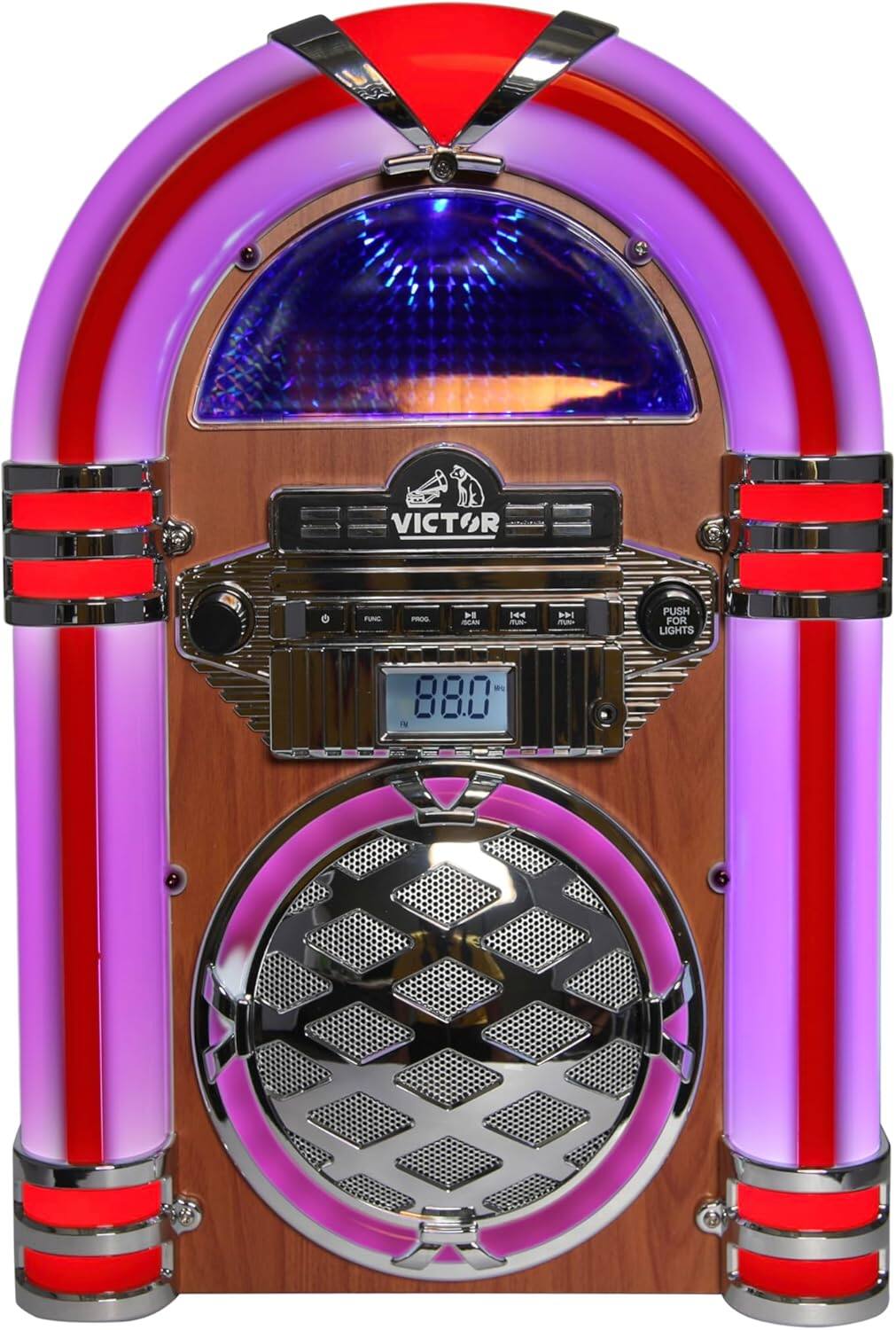 Victor BROADWAY Desktop Bluetooth LED Jukebox Speaker with CD