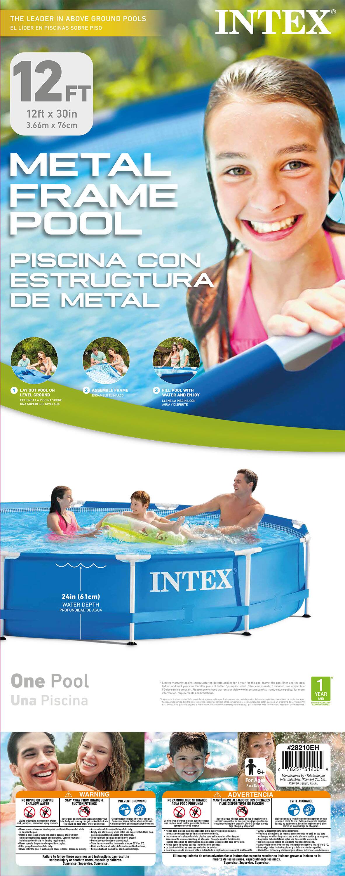 Alt View 20. Intex - In Above Ground Pool (Pump Not Included).