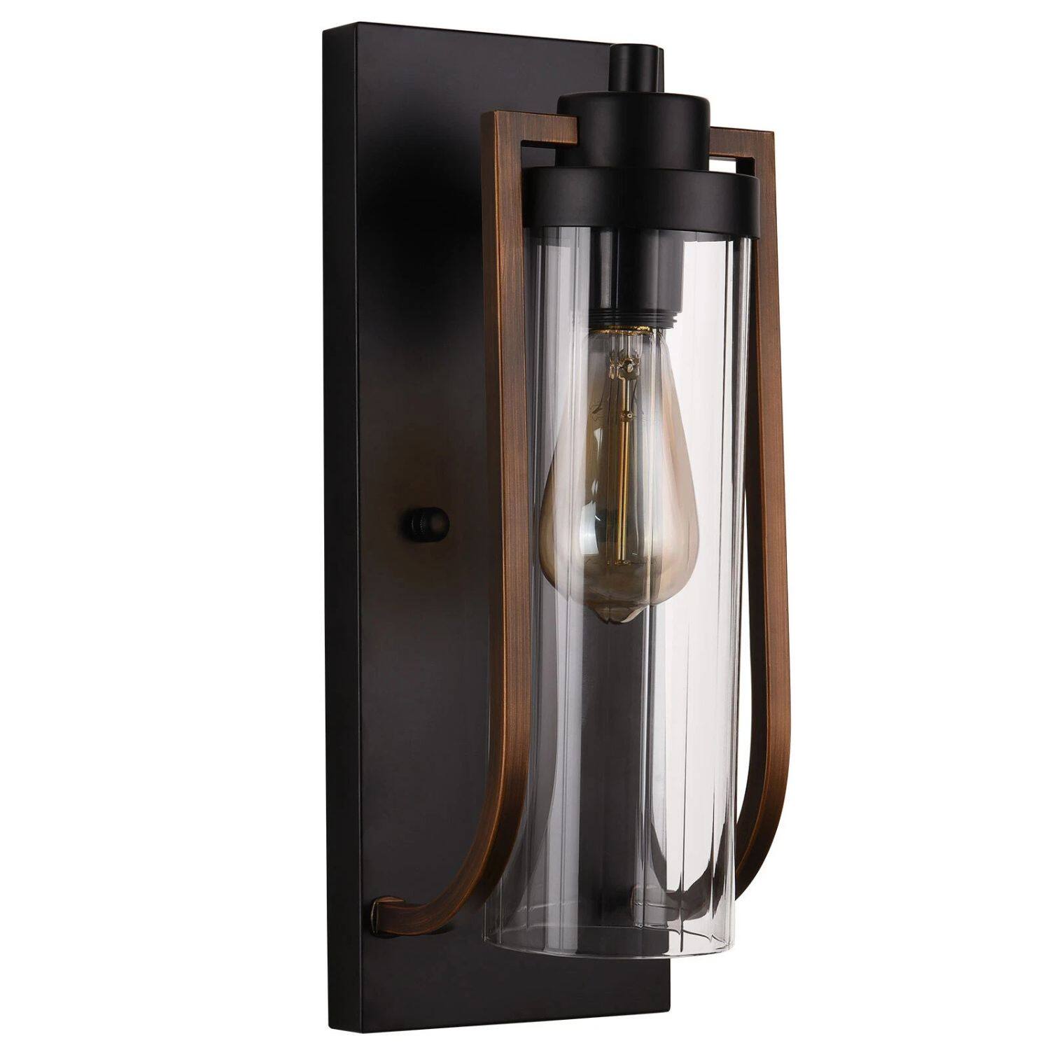 Alt View 2. Home Collection - Retro Industrial Farmhouse Rustic Wall Lamp – Iron Wall Sconce Loft Light Fixture.