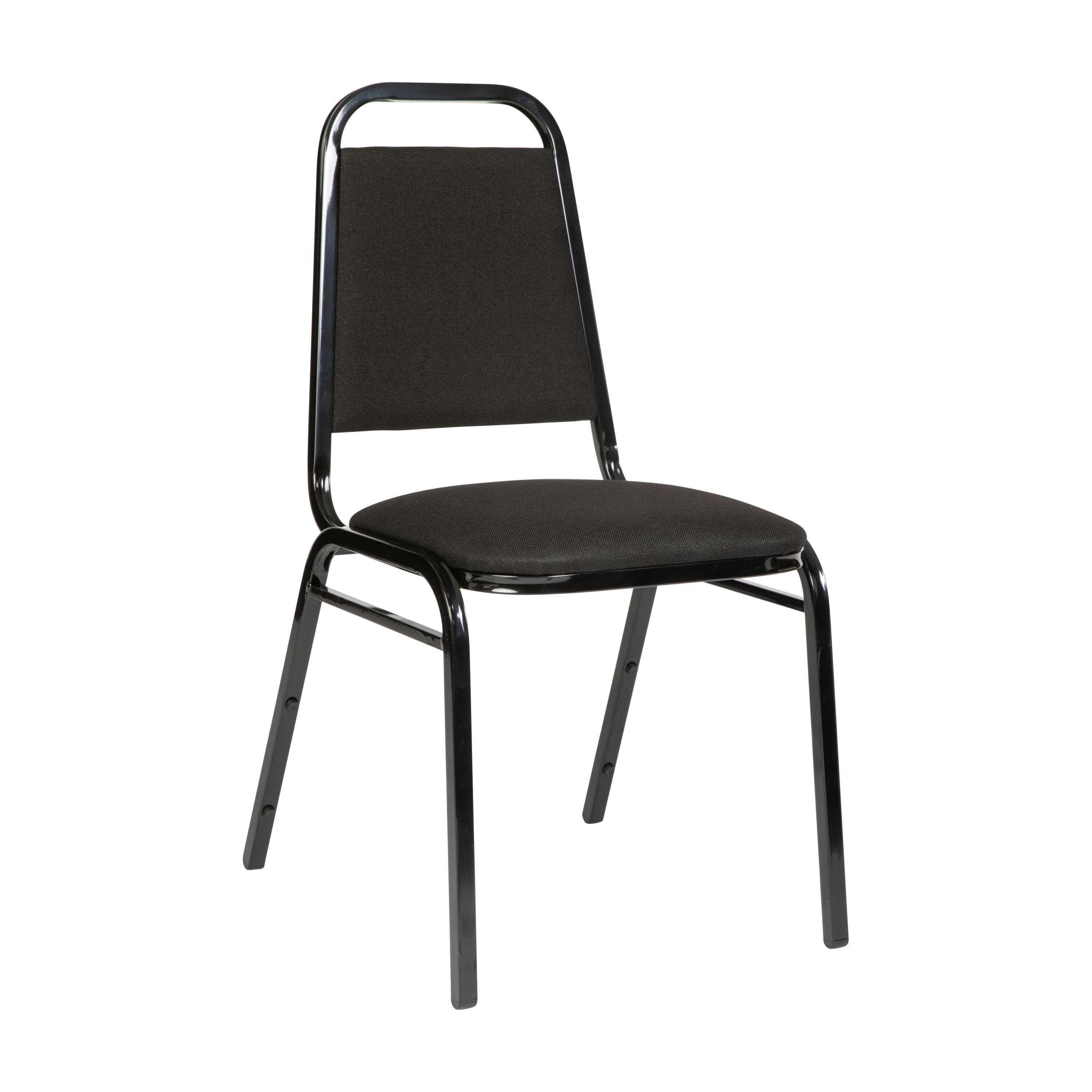 Flash Furniture - HERCULES Series Trapezoidal Back Stacking Banquet Chair Fabric - Frame - Black