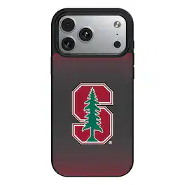 Keyscaper - NCAA - Stanford Cardinal Linen Logo iPhone Magnetic Bump Case - 15 - Black