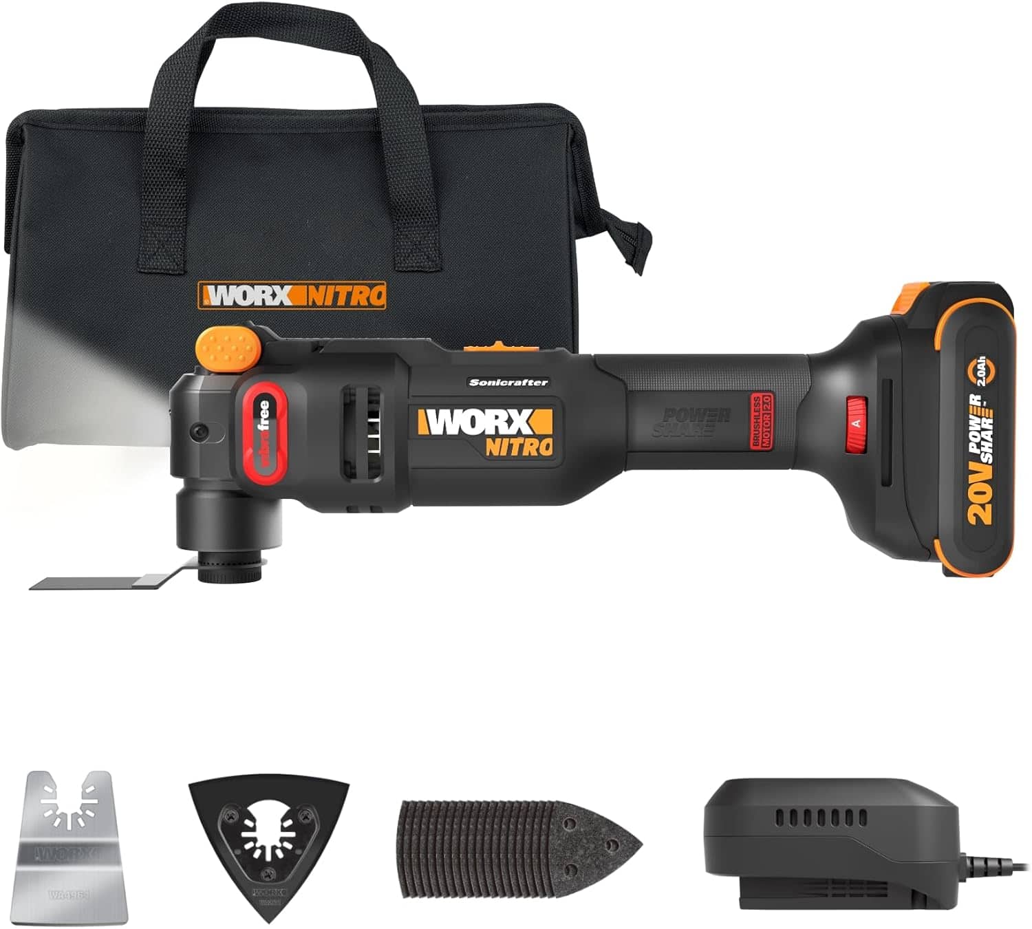 WORX NITRO Sonicrafter  
WORX NITRO ESS FLO  
POWER SHARE 20V  
WORX NITRO  
POWER SHARE 20V