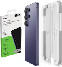 Samsung Galaxy S26 Ultra
Belkin ScreenForce Anti-Reflective Titan SmartShield Screen Protector
Protection d'écran antireflet
Easy Align tray included
Up to 18x stronger than traditional glass*
Up to 6.5 ft./2m drop protection*
Fingerprint scanner compatible
Engineered with Nano-Tech Technology
Enhanced screen clarity
*Based on Belkin internal testing
REV 7100-01950
CAV.X