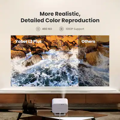 Yaber L2 Plus 1080P Projector, 460 ISO, JBL Speakers, 3G Lens Yaber L2 Plus 1080P Projector, 460 ISO, JBL Speakers, 3G Lens