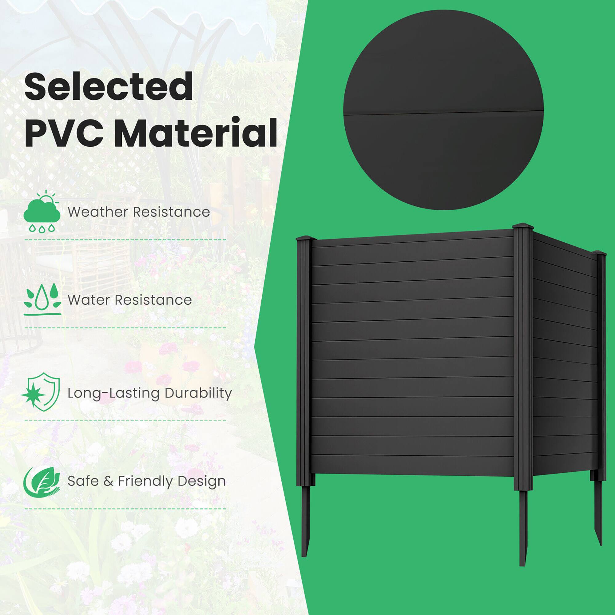 Selected PVC Material  
- Weather Resistance  
- Water Resistance  
- Long-Lasting Durability  
- Safe & Friendly Design