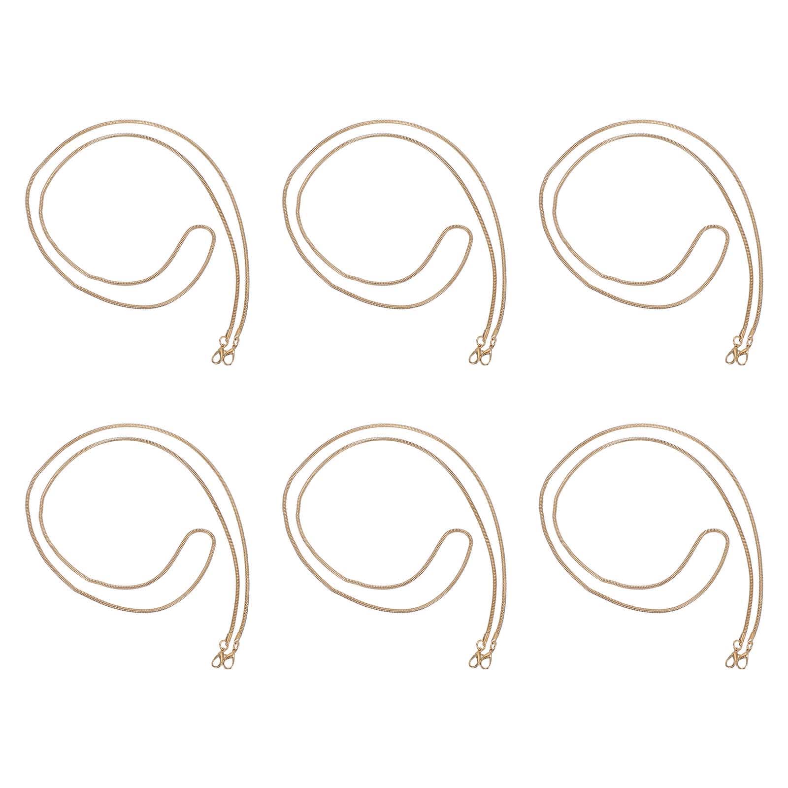 Unique Bargains - 6pcs 1.2" Anti Theft Crossbody Phone Strap with Detachable Tether Tabs Lanyard Leash for Women - Gold