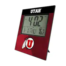 Keyscaper - Utah Utes Color Block Digital Desk Clock - Multicolor